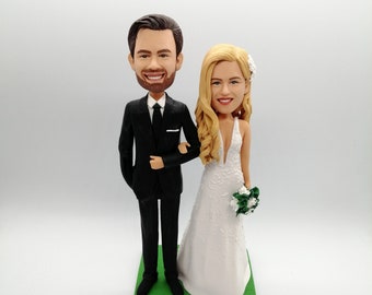 Handmade Bobblehead Custom Made Wedding Cake Topper Personalized Gifts for Woman,Christmas Gifts,New Year Present Handmade Bobblehead Custom Made Wedding Cake Topper Personalized Gifts for Woman,Christmas Gifts,New Year Present