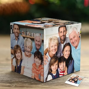 Personalized Photo Cube: Rotating Family Memory Keepsake