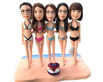Personalized bobble head custom Handmade doll clay sculpture Portrait small sculpture wedding decoration party travel souvenir