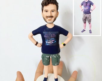 Custom Bobbleheads for Him - Personalized Figure Dolls for Dad, Unique Birthday Gift, Special Anniversary Surprise