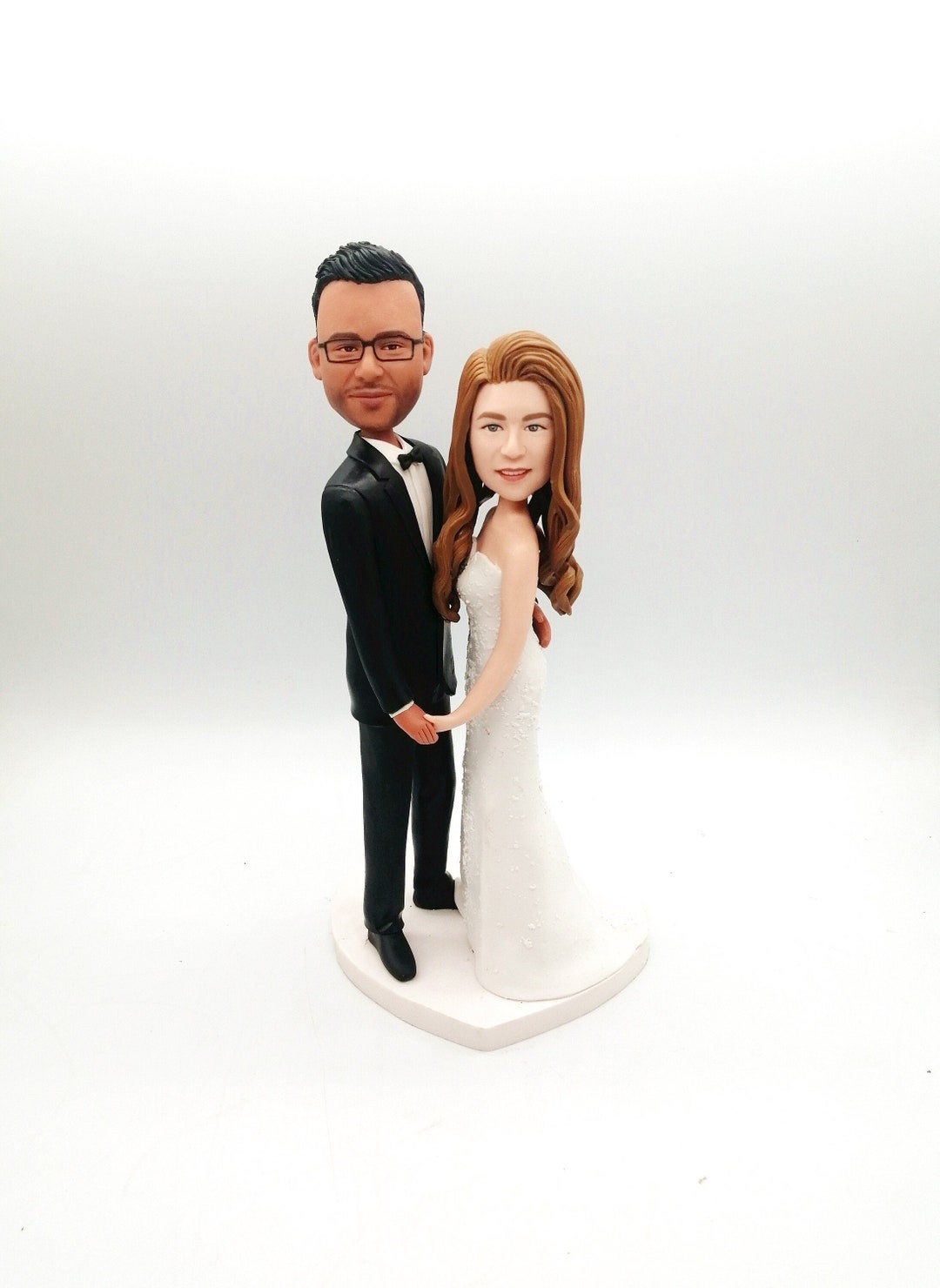Personalized Wedding Cake Topper: Custom Bride and Groom Bobblehead - Etsy