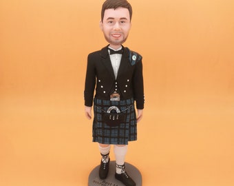 Custom Bobbleheads: Personalized Handmade Figurines - Ideal Gifts for Boyfriend, Husband, Boss - Fully Custom Sculptures with Polymer Clay