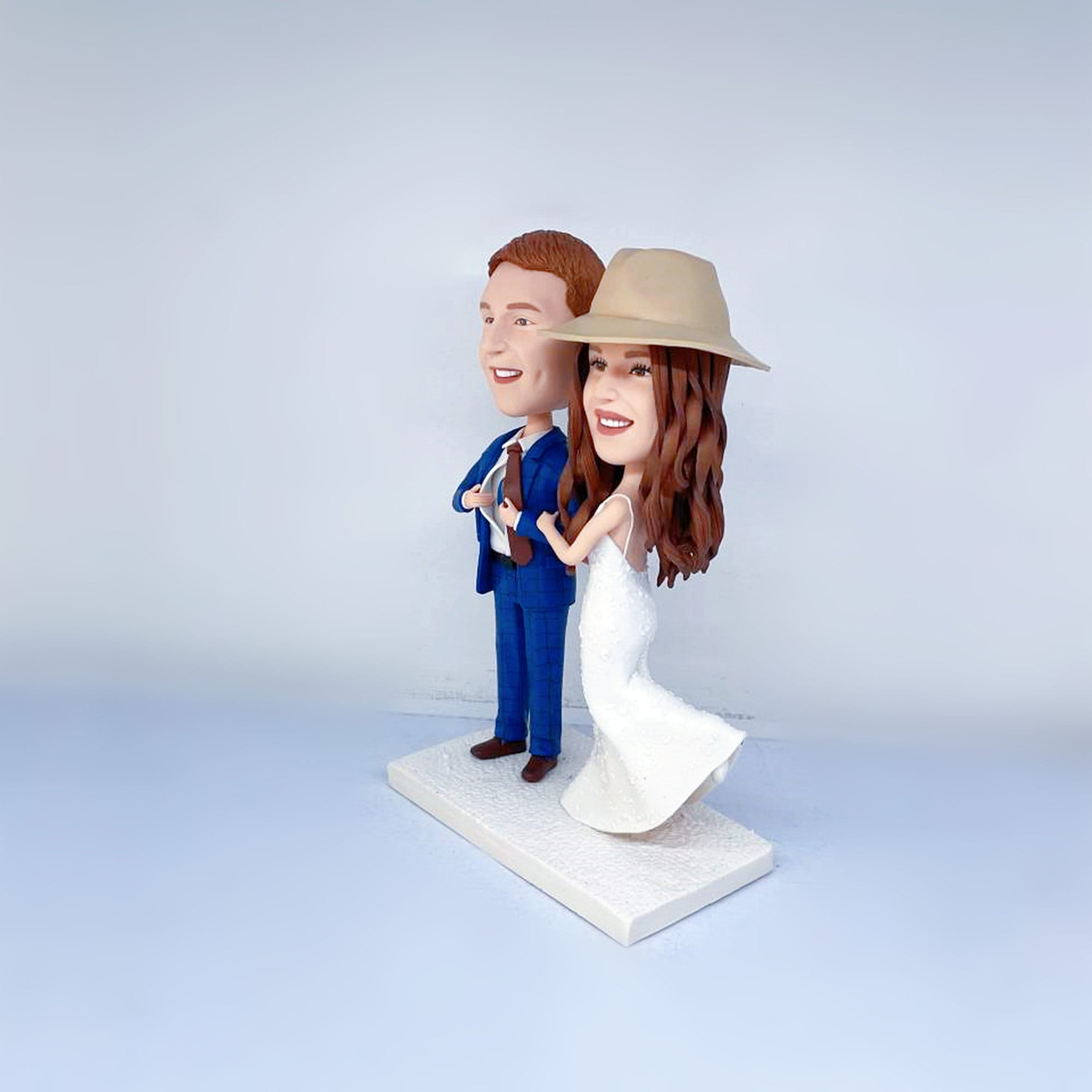 Handmade Custom Wedding Cake Topper: Polymer Clay Bride and Groom ...