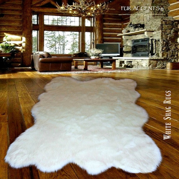 white fur rug target