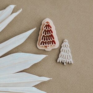 Boho Retro Christmas Tree Cutter, Polymer Clay Cutter for Earring, Imprint Cutter, Boho Clay Cutter, Clay Supplies, Polymer Clay Stamp