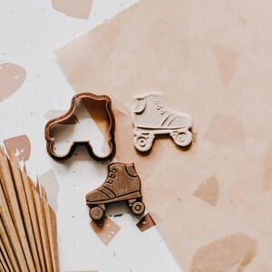 Roller Skates Stamp Embosser with Cutter, Polymer Clay Stamp, Clay Stamp, Clay Cutter, Unique Clay Stamp, Stamp Tools, Clay Tools, Clay