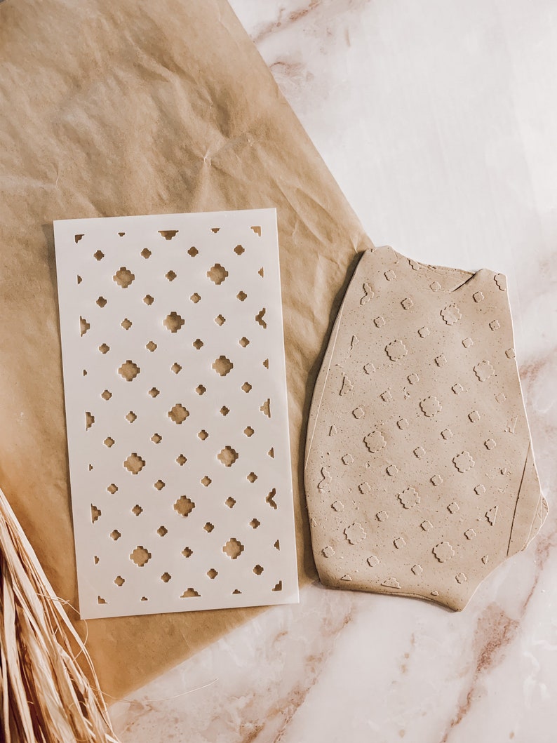 Clay Stencil Texture Sheet Aztec Stencil Paint Stencil Etsy