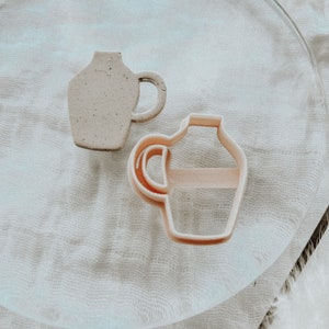 Jug Cutter, Polymer Clay Cutter, Vase w Handle Cutter, Boho Clay Cutter, Clay Tools, Clay Supplies, Vase Polymer Clay Stamp, Cookie Cutter