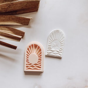 Arc Sunrise Waves Clay Stamp, Polymer Clay Stamp, Clay Stamp, Clay Cutter, Unique Clay Stamp, Stamp Tools, Clay Tools, Boho Cutter for Clay