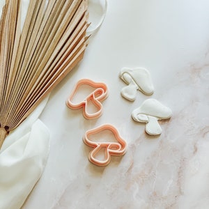 Mushroom Cutter, Polymer Clay Cutter for Earring, Mushroom Imprint Cutter, Boho Clay Cutter, Clay Tools, Clay Supplies, Polymer Clay Stamp