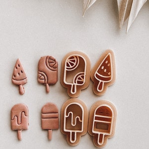 Popsicle Cutters for Earrings, Summer Clay Cutters, Polymer Clay Cutters for Jewelry, Clay Embossing Cutters, Clay Cutters for Polymer Clay