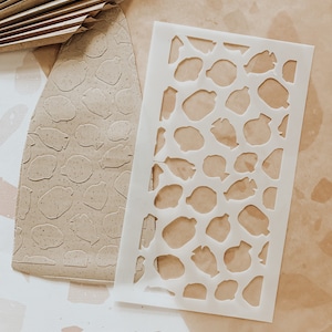 Clay Stencil Texture Sheet, Vase Stencil, Paint Stencil, Polymer Clay Tools, Clay Supplies, Plastic Stencil, Reusable Stencil, Silk Screen