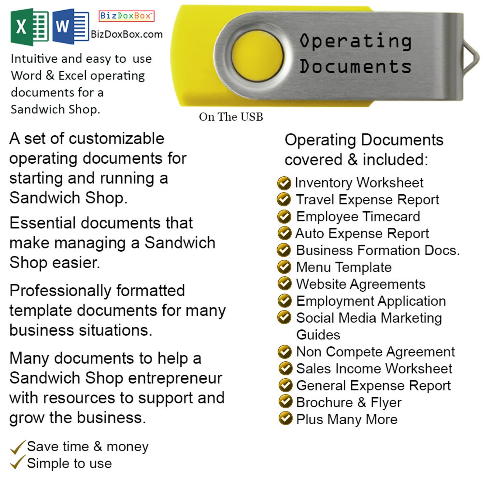 Sandwich Shop Business Plan Template Package Etsy