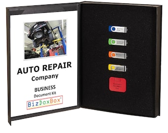 Auto / Car Repair Business Plan and Operating Document Kit