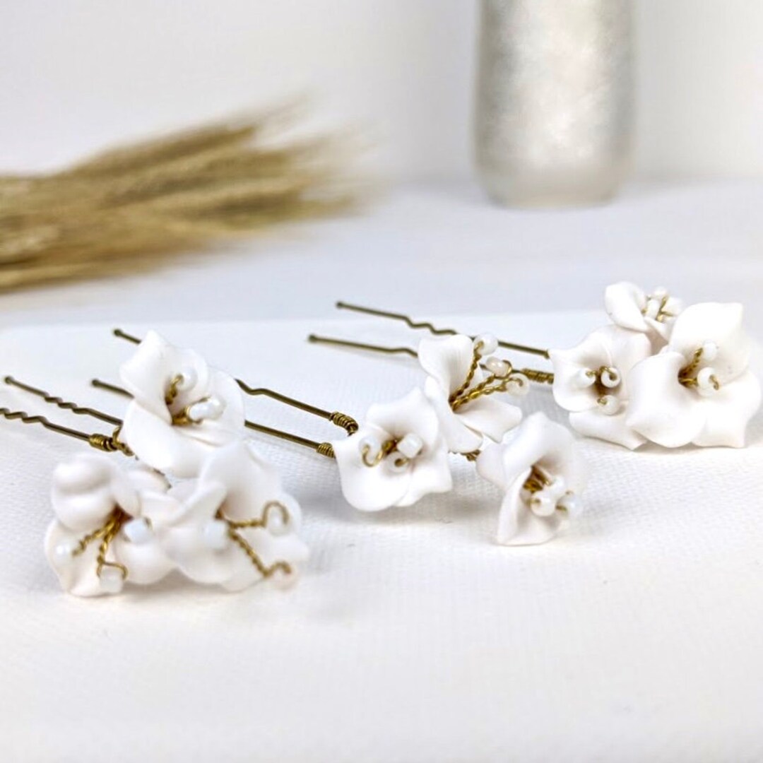Lily Bridal Hair Pins, Flower Bridal Hair Pins Etsy