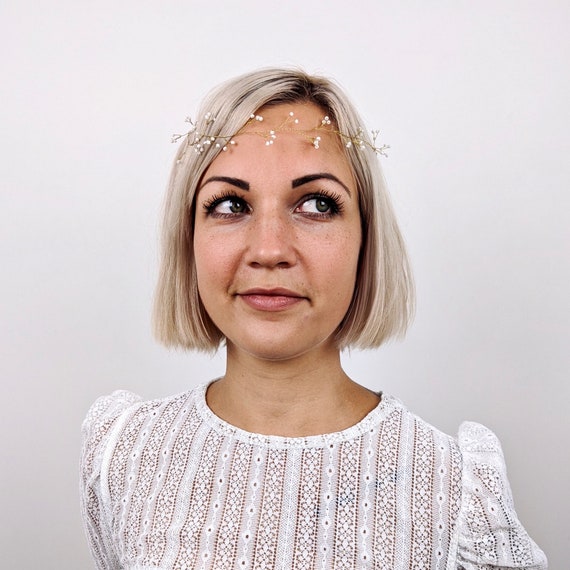 Baby's Breath Flower Bridal Hair Piece Vine Headpiece Etsy