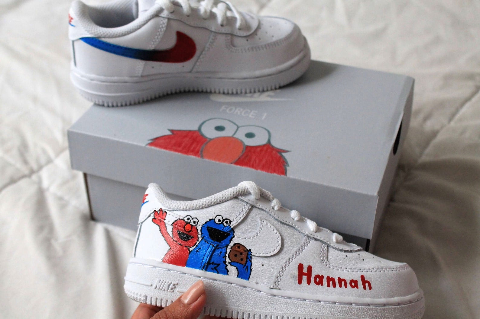 ELMO Custom Nike Air Force One's Kid / Toddler Sesame Etsy