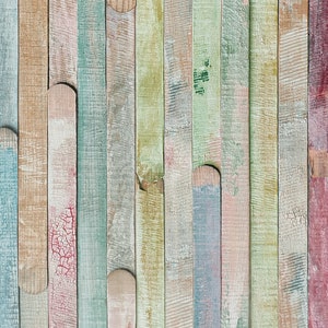 5,3 EUR/m2 Selbstklebende Möbelfolie Türfolie Klebefolie Bastelfolie Rio Bunte Plankenmotiv Bretter Holzoptik | 45x200cm | 67x200cm