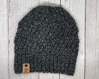 Nocturnal Skipping Stones Beanies, winter hats. Option to add a faux fur pom pom