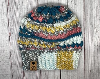 Arizona Skipping Stones Beanies, winter hats. Option to add a faux fur pom pom