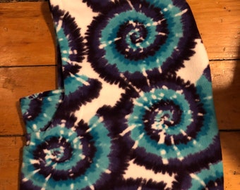 Pasamontañas con capucha y efecto tie dye morado y verde azulado para casco