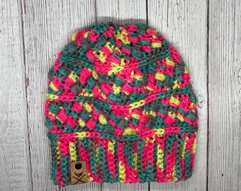 Pixie Bloom Skipping Stones Gorros, sombreros de invierno. Opción para agregar un pom pom de piel sintética
