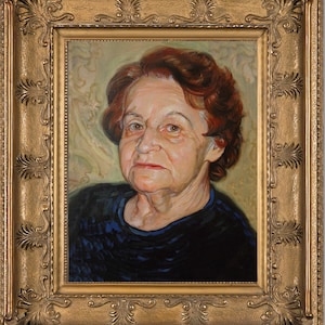 Öl-Porträts auf Anfrage, klassische Ölgemälde auf Leinwand, von Fotos, für ein exklusives Geschenk für Eltern, für Opa, Frau