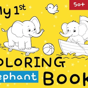 Printable Elephant Coloring Book - Volume 1 | 50+ page - Themed Pages for Kids