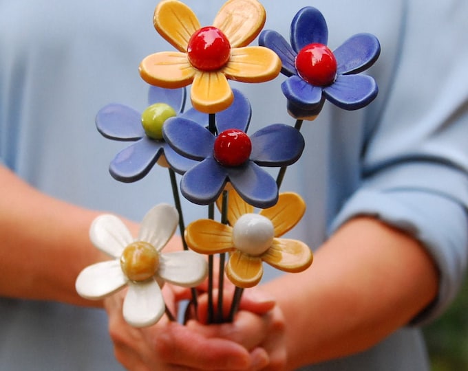 Ceramic Flower Ceramic Flower for Vases Baby Shower Favors Etsy