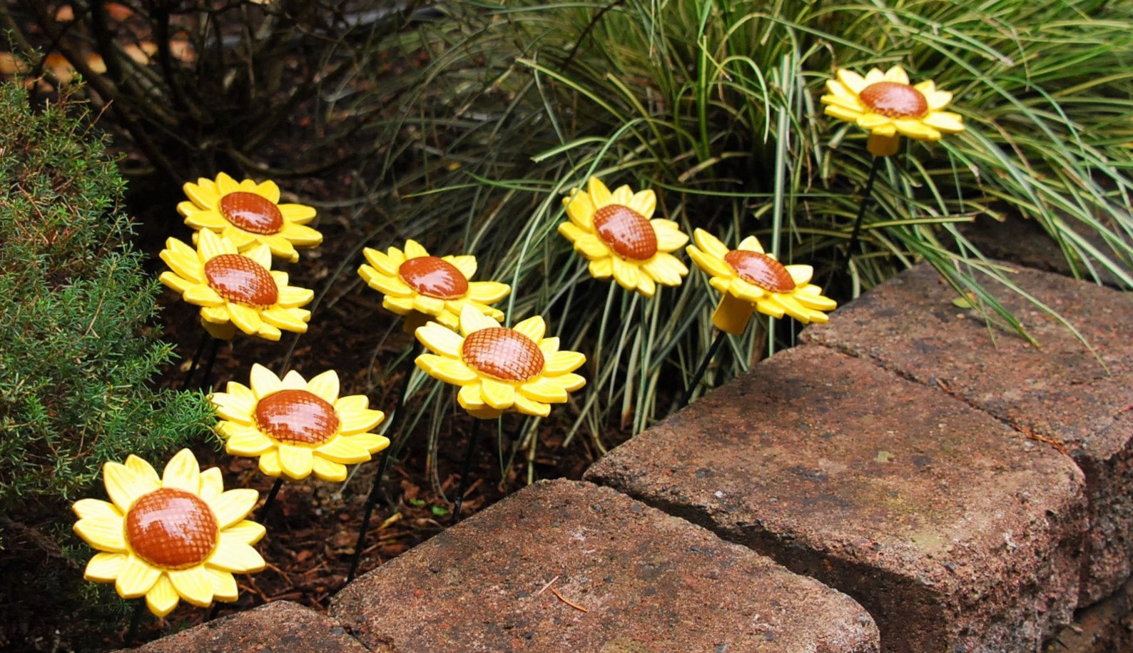 Sunflower Ceramic Sunflower Garden Sunflower Garden Etsy