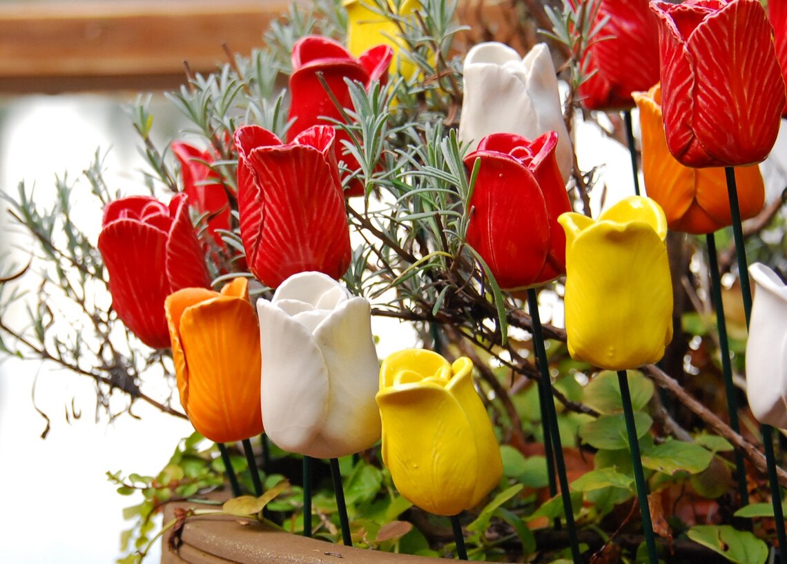 Tulip Ceramic tulip Handmade tulip Pottery tulip Ceramic Etsy