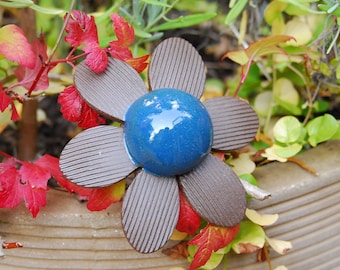 Ceramic flowers handmade, (1 pc), Everlasting Flowers, Ceramic flowers with stem, Garden decoration, Garden art, Forever flower, Yard art
