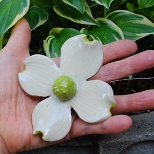 Dogwood (1 pc), Dogwood flower, ceramic dogwood, garden decoration, gift, baby shower gift, wedding shower gift, ceramic flower