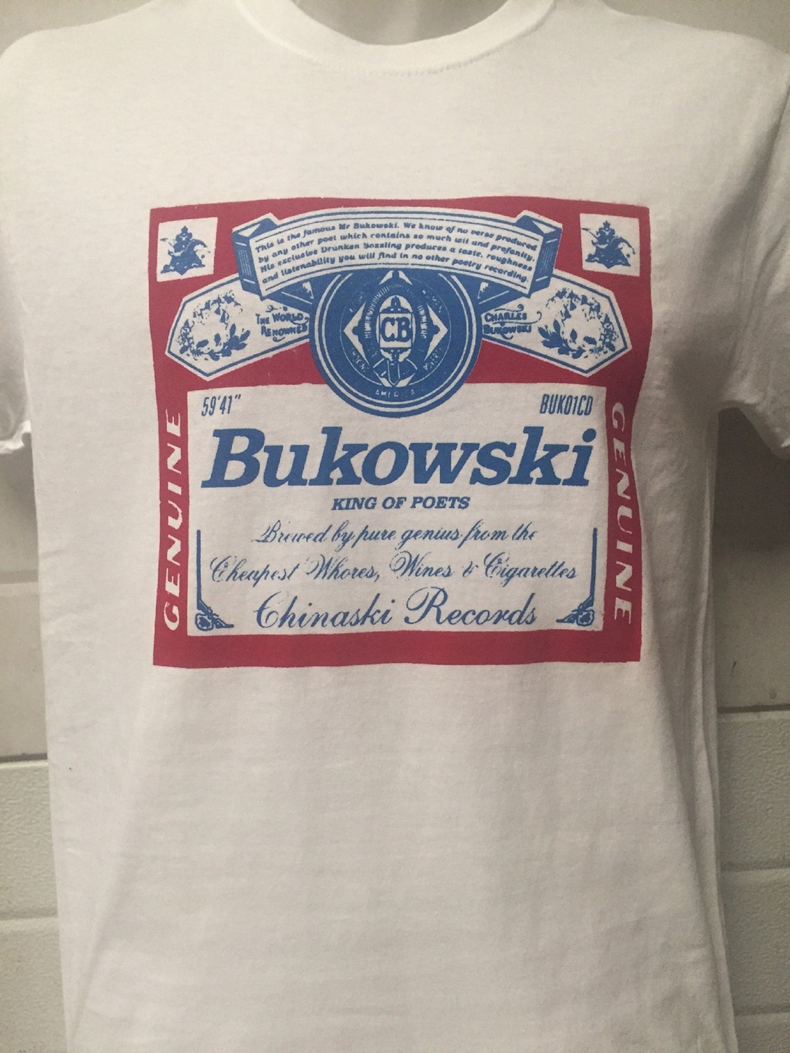 Charles Bukowski Beer t shirt | Etsy