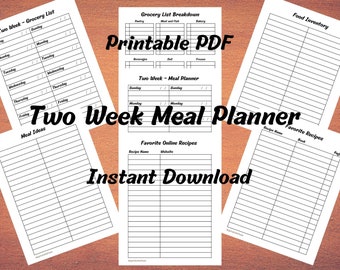 Two Week Meal Planner