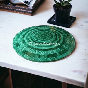 Green Malachite Table Top, Malachite Coffee Table, Malachite Side Table, Malachite Center Table, Malachite Bar Table, Handmade Table Top