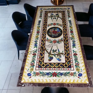Marble inlay Dining Table Top Handicrafts For Home Office Decoration Gift ideas