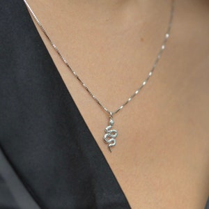 Silver snake necklace / Gold snake necklace