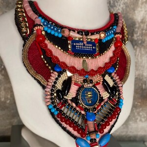 Trash queen II - Necklace from recycled materials - One of kind