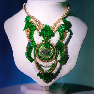 Watch art I - Necklace from recycled materials - One of kind