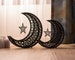 Set of 2 Metal Crescent Ramadan Decoration for Home, Islamic Home Decor, Ramadan Decor, Eid Gifts, Ramadan Mubarak, Ramadan Moon and Star 