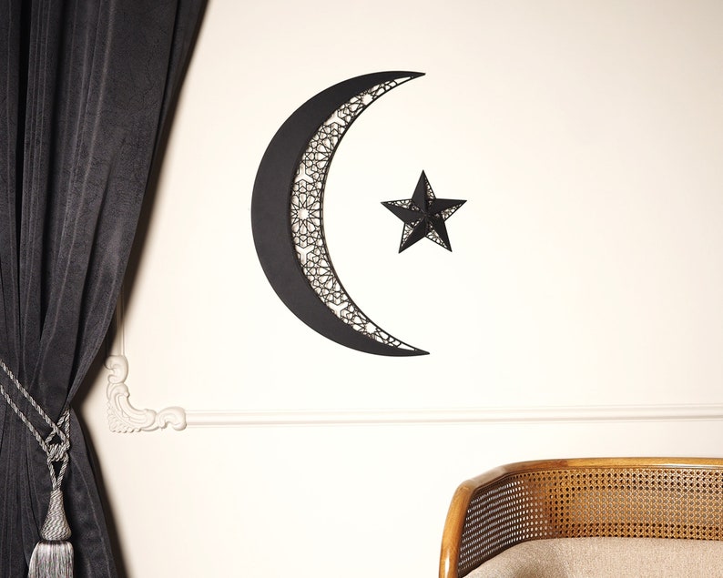 3D Ramadan Moon and Star Wall Art Ramadan Decoration for Etsy