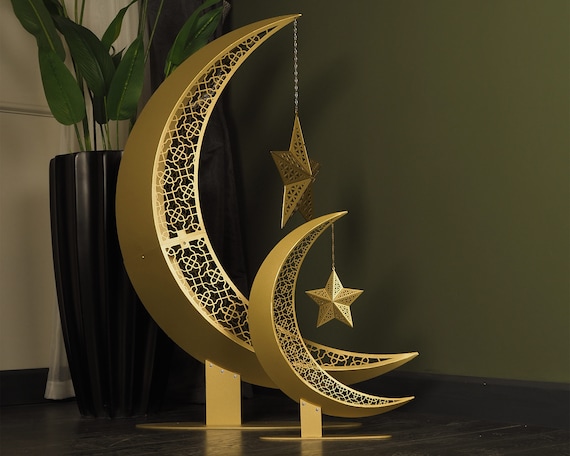 Decorazione islamica per la casa 3D a mezzaluna, decorazione islamica in  metallo, arte islamica, regali musulmani, decorazione Ramadan, decorazione  Eid, albero Ramadan, arte araba -  Italia