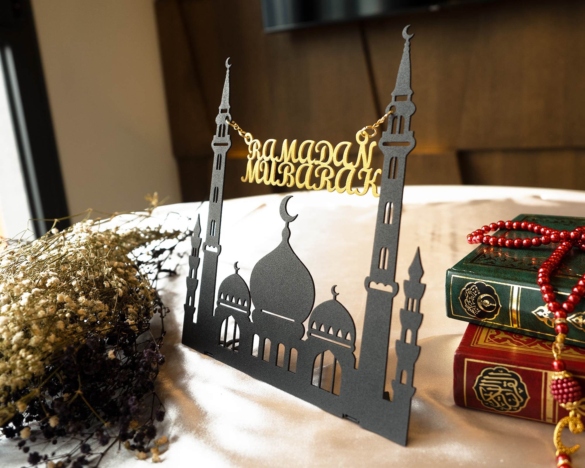 Ramadan Mubarak Dekoration, Islamischer Tischdekor aus Metall, Eid  Geschenk, Islamische Kunst, Ramadan Deko, Eid Dekoration, Islamisches  Dekor, Ramadan Kareem - .de