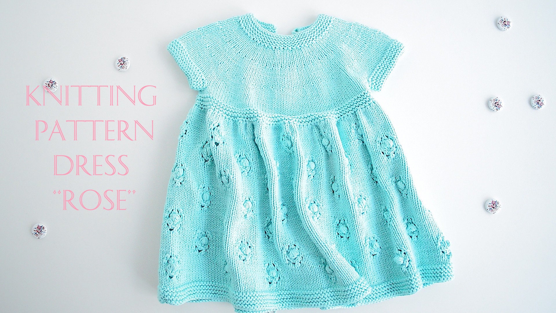 KNITTING PATTERN Dress Rosie for Girl / PDF / 4 Etsy