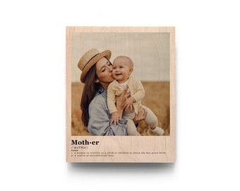 Mother's Day Photo, Mother's Day Wood Photo, Unique Mother's Day Gift, Mother's Day Keepsake, Mother's Day Art, Custom Mother's Day Gift