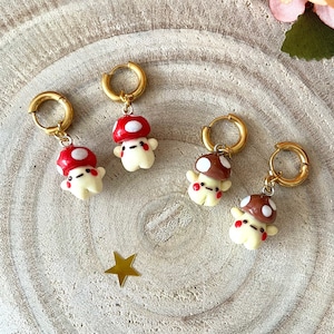 Little mushrooms polymer clay Earrings