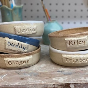 Custom Dog Dish - Handmade Pottery