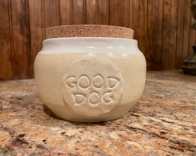 Custom Dog Treat Jar - Handmade Pottery