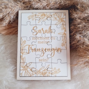 Individuell personalisierte Puzzlekarte - Die kreative Art, Deine Trauzeugin & Brautjungfer zu fragen!